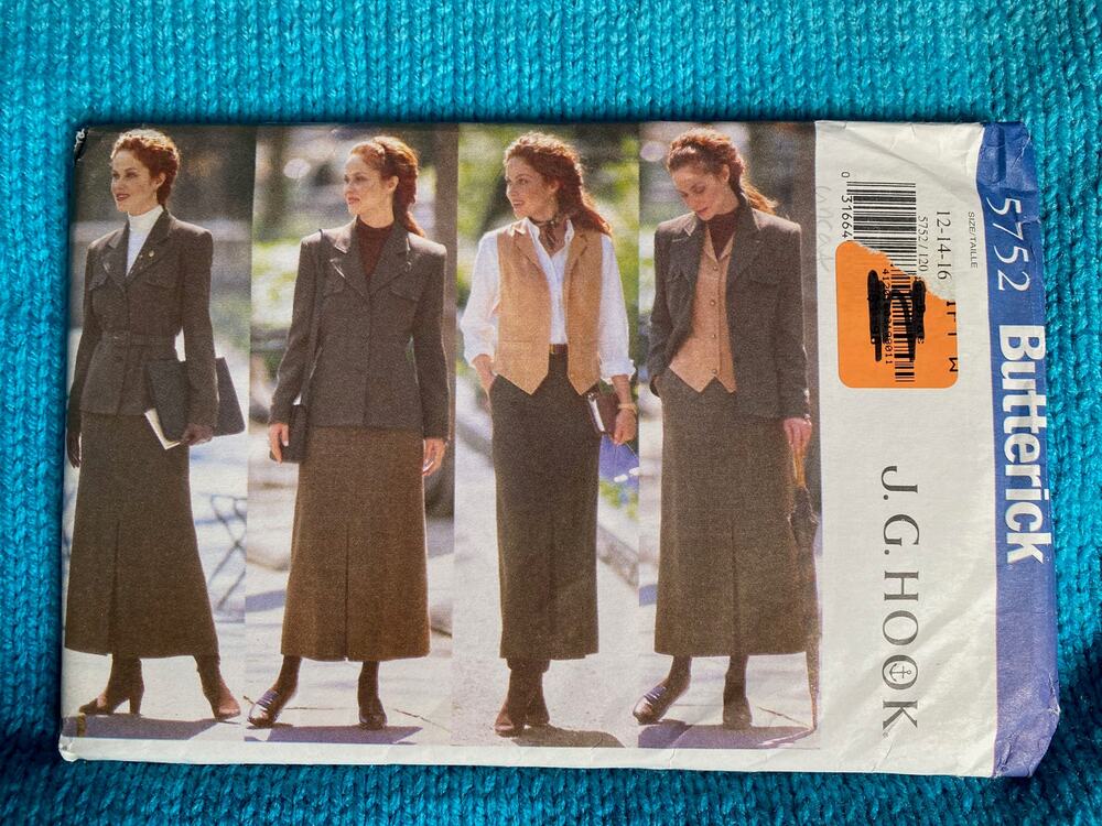 Butterick Sewing pattern 5752 suit top skirt sz 12 14 16